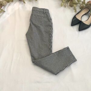 GAP Black & White Gingham Cropped Ankle Pants